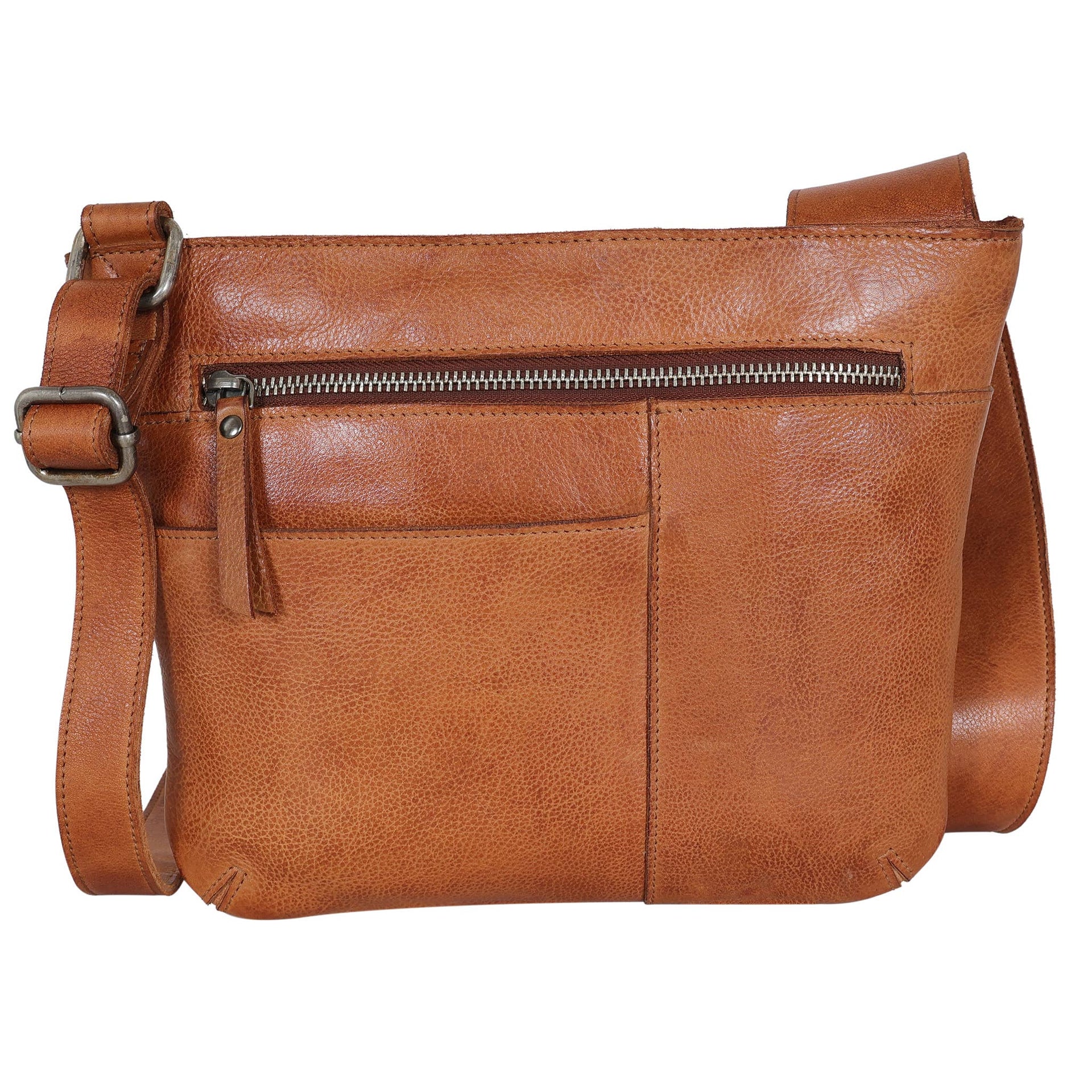 Arden Leather Crossbody: Cognac Latico Leathers