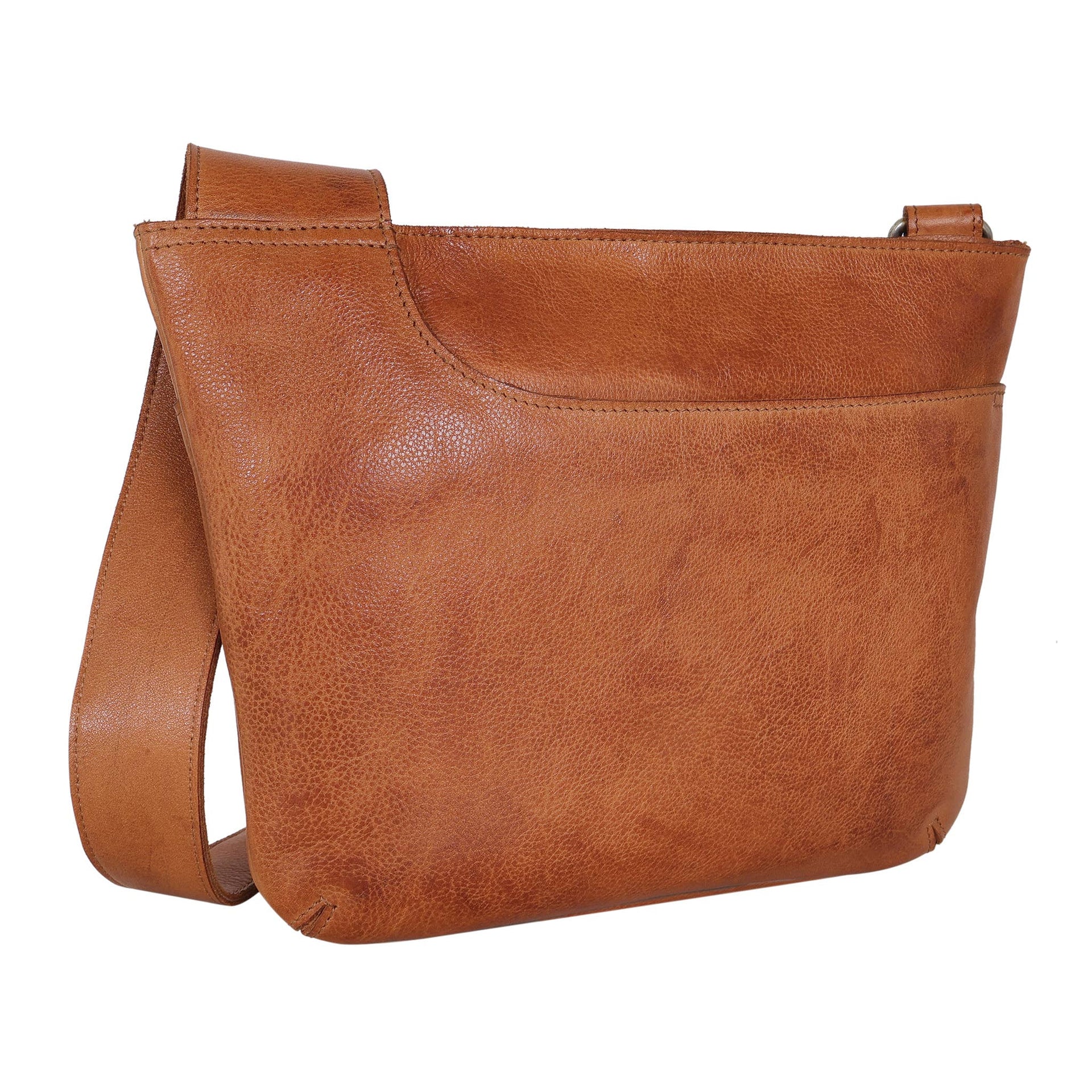 Arden Leather Crossbody: Cognac Latico Leathers