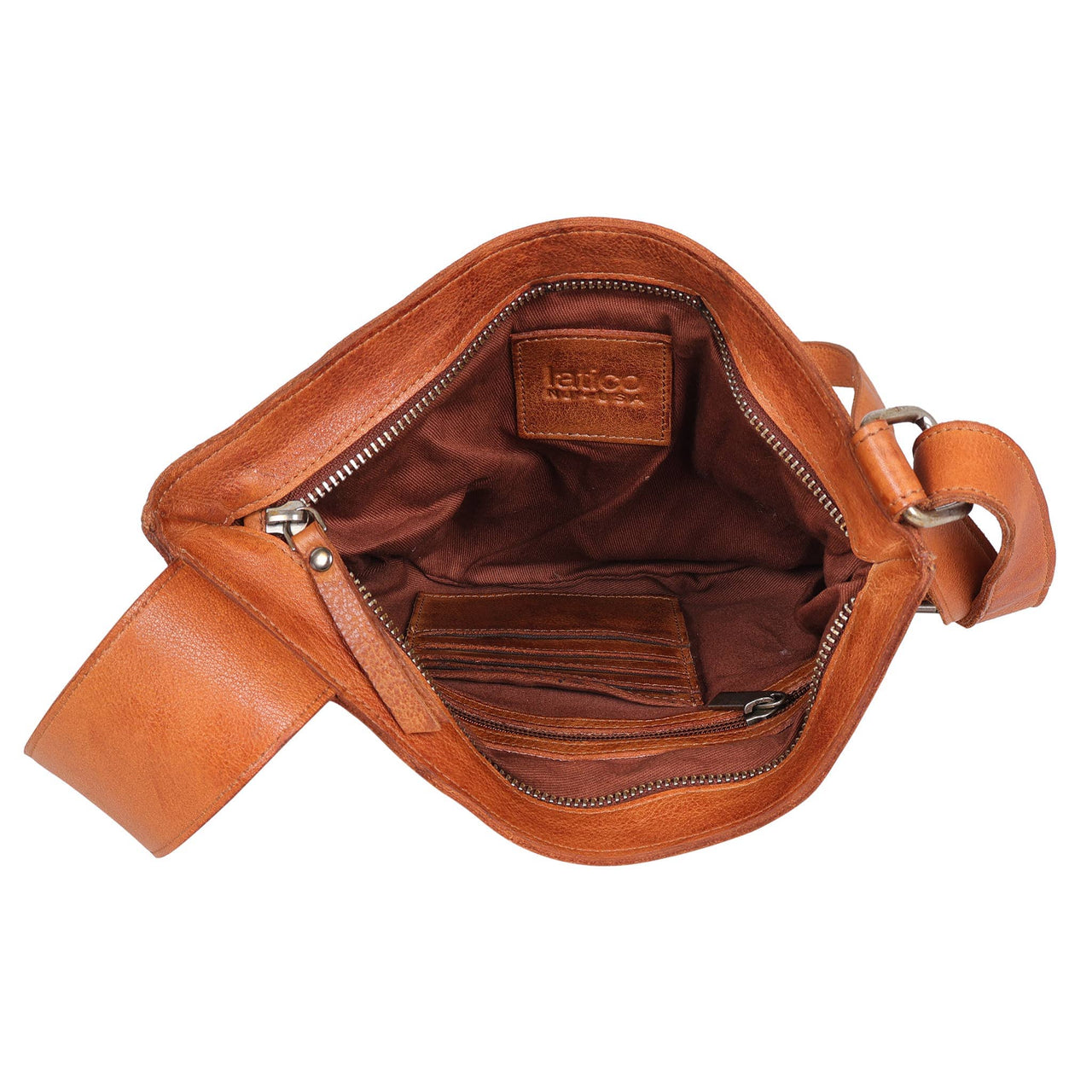 Arden Leather Crossbody: Cognac Latico Leathers