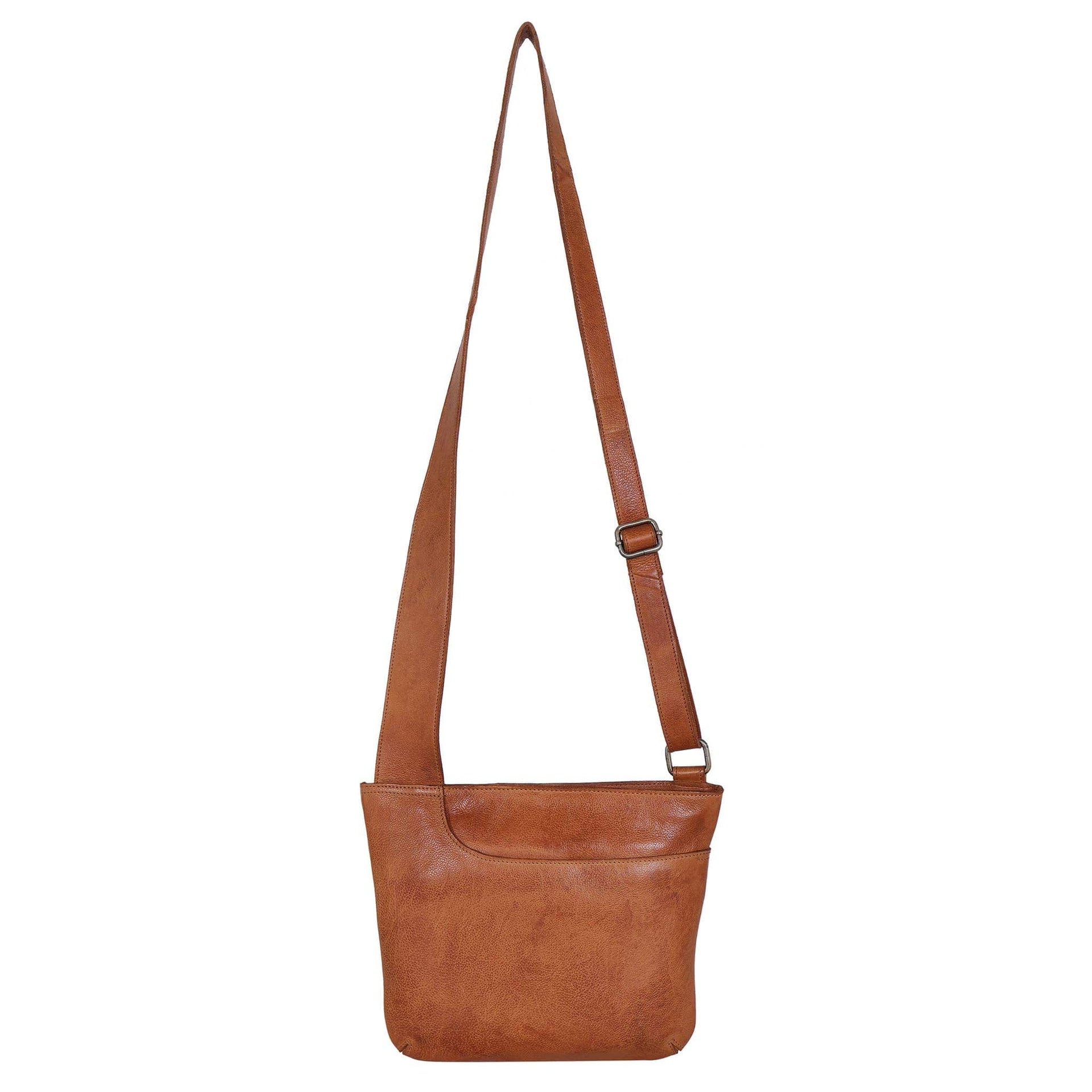 Arden Leather Crossbody: Cognac Latico Leathers