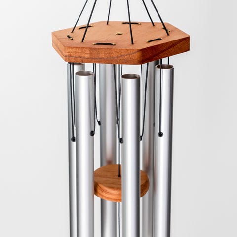 Arias 29” Chime in Silver 6 Tubes Wind River Chimes Home & Garden
