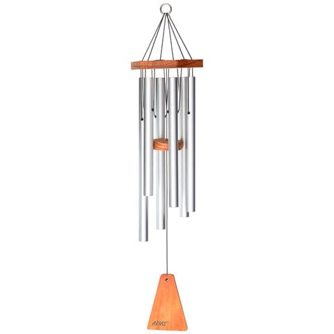 Arias 29” Chime in Silver 6 Tubes Wind River Chimes Home & Garden