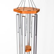 Arias 44” Chime in Silver 6 Tubes Wind River Chimes Home & Garden