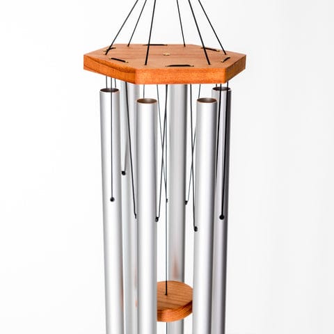 Arias 44” Chime in Silver 6 Tubes Wind River Chimes Home & Garden