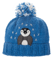 Artisan Knit Animal Hat in Wool Ganz Penguin