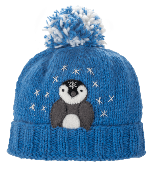 Artisan Knit Animal Hat in Wool Ganz Penguin
