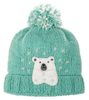 Artisan Knit Animal Hat in Wool Ganz Polar Bear