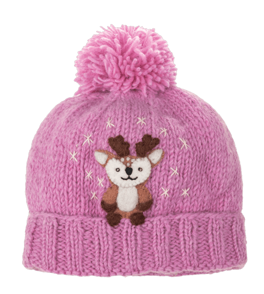 Artisan Knit Animal Hat in Wool Ganz Reindeer