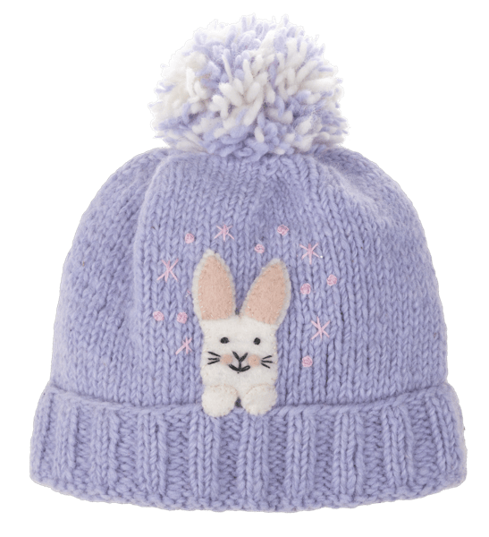 Artisan Knit Animal Hat in Wool Ganz Rabbit