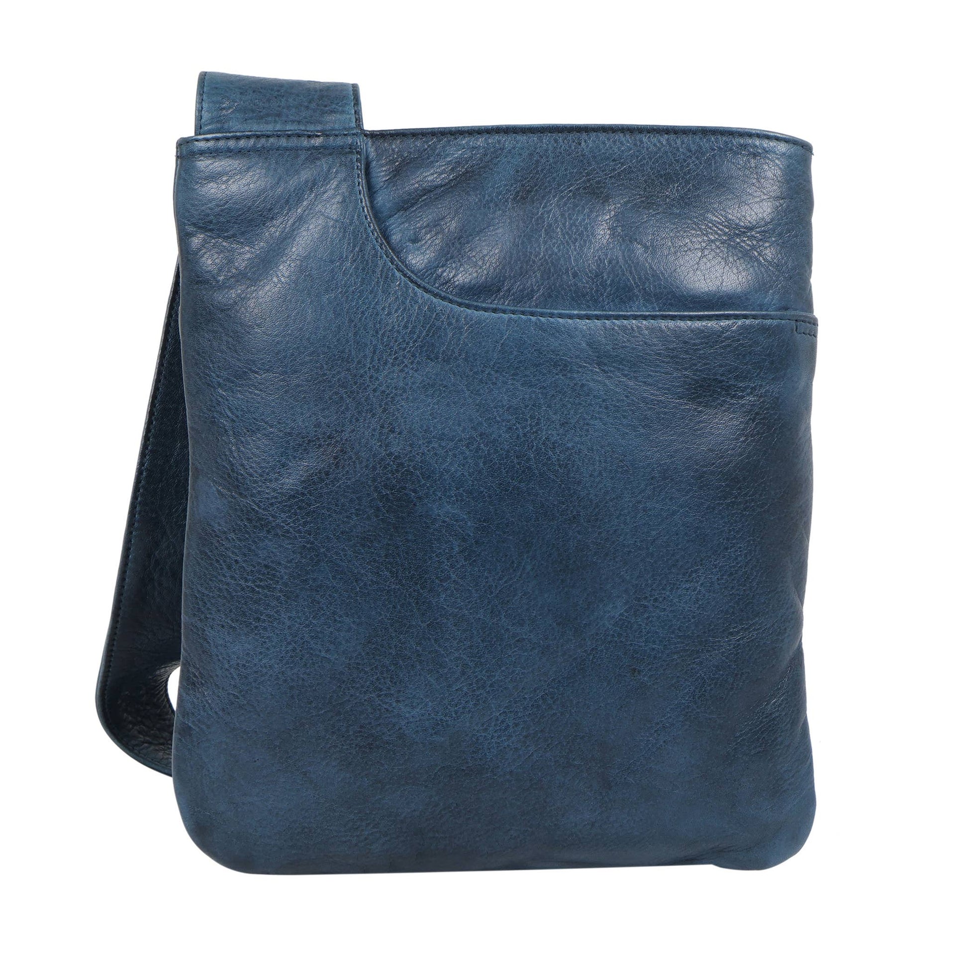 Athena Handcrafted Leather Crossbody Bags: Denim Latico Leathers