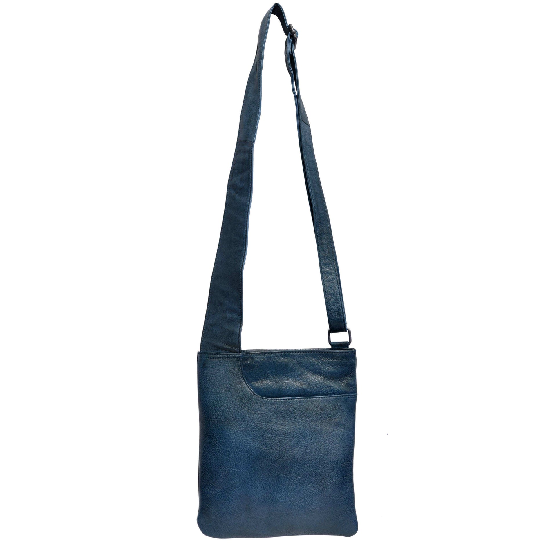 Athena Handcrafted Leather Crossbody Bags: Denim Latico Leathers