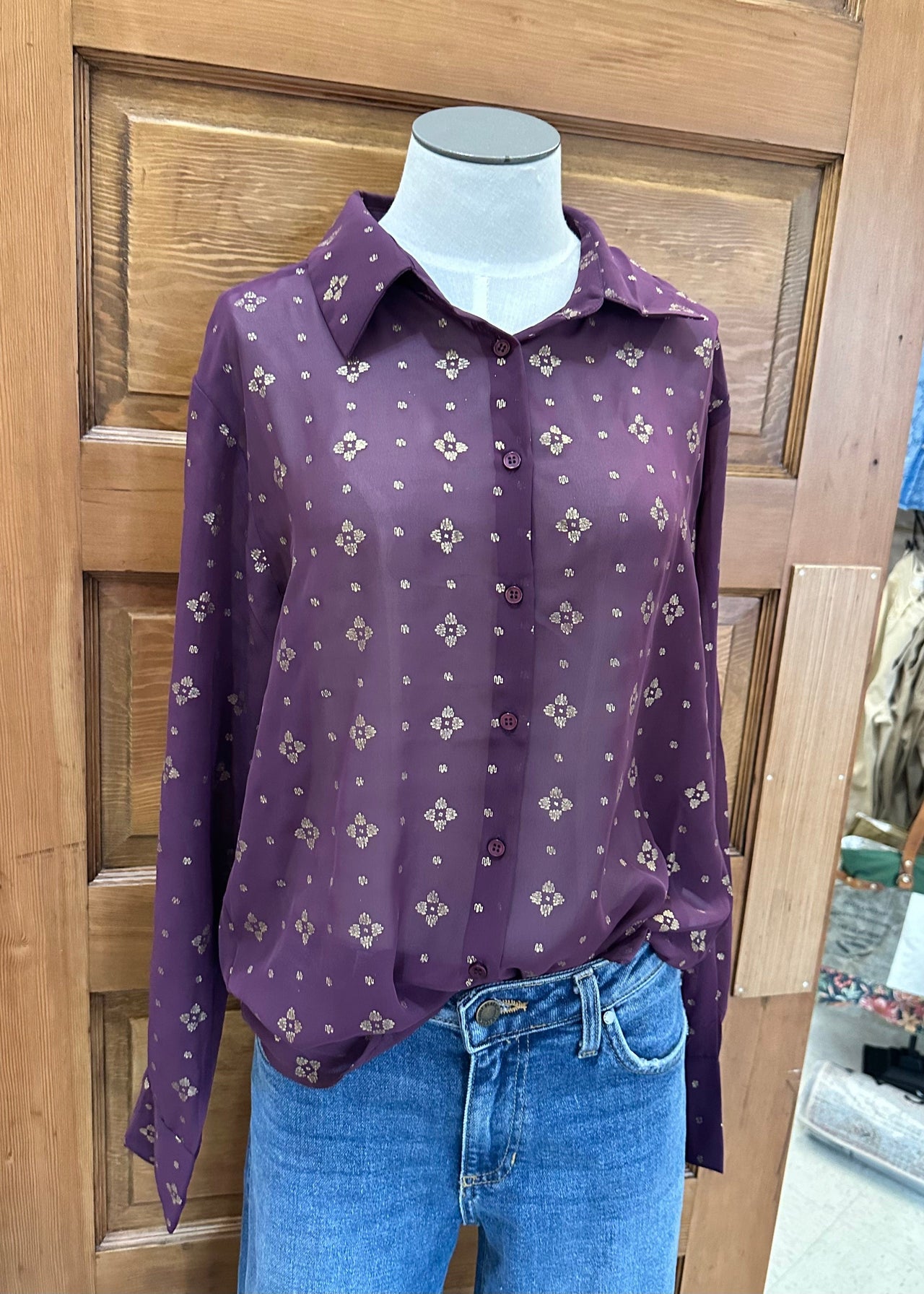 Aubree Button Down Shirt Myra Bag Shirts & Tops