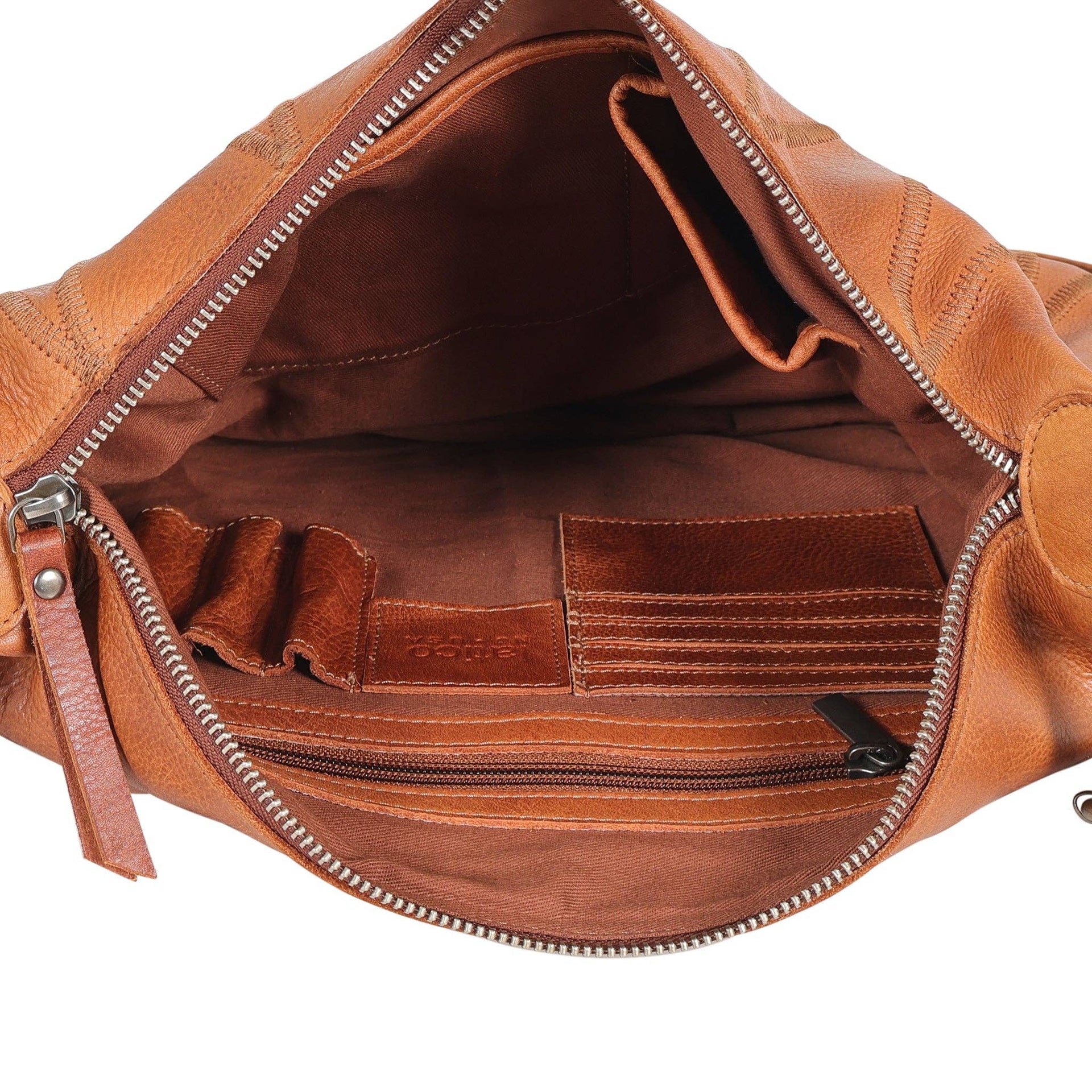 Avery Diamond Leather Crossbody Bag: Cognac Latico Leathers