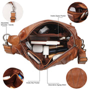 Avery Diamond Leather Crossbody Bag: Cognac Latico Leathers