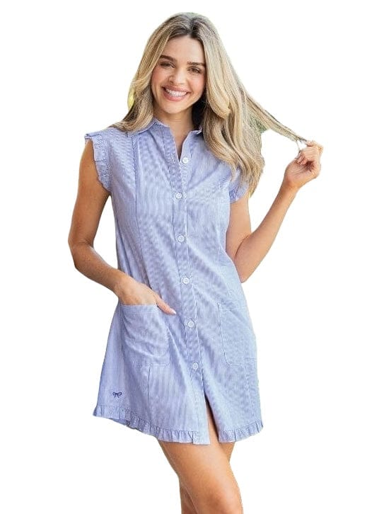 Baby Blue Shirt Dress Simply Southern Dress