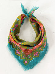 Bandanas by Natural Life | Teal Filigree Scarf Natural Life Hair Accessories