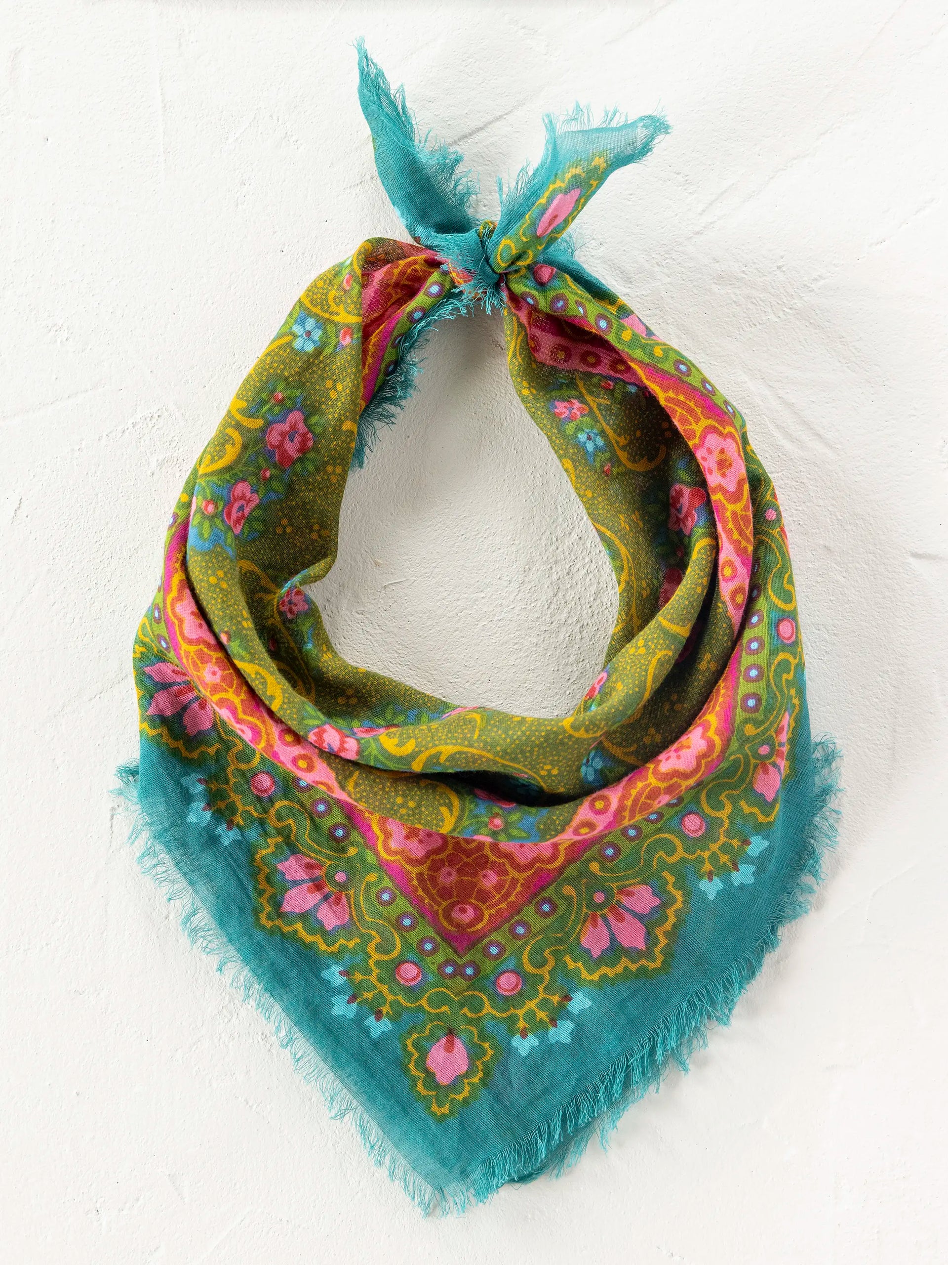 Bandanas by Natural Life | Teal Filigree Scarf Natural Life Hair Accessories