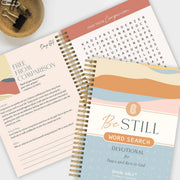 Be Still: Word Search Devotional for Peace & Rest in God Spiral Bible
