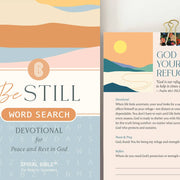 Be Still: Word Search Devotional for Peace & Rest in God Spiral Bible