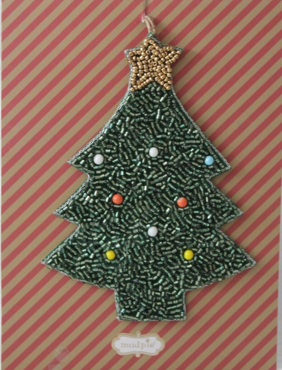 Beaded Gift Card Ornaments Mud Pie HOLIDAY Tree