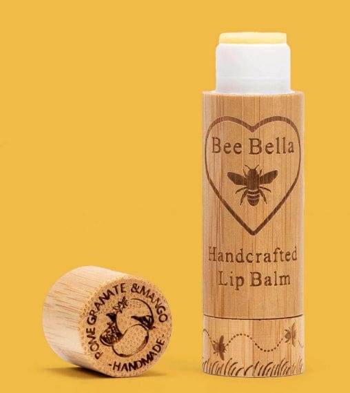 Bee Bella Lip Balm in Eco-Friendly Tube | 4 Scents Bee Bella lip balm Pomegranate Mango