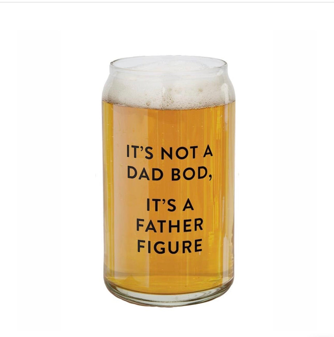 Beer Can Glass | Dad Bod Santa Barbara Design Studio Drinkware
