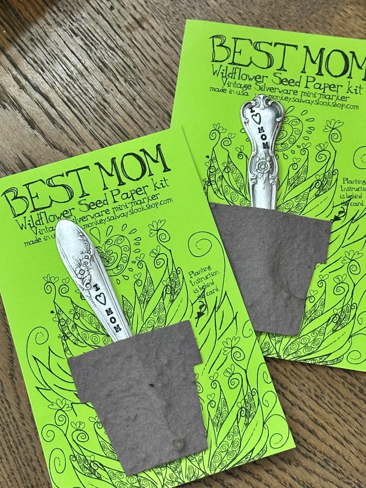Best Mom Wildflower Seed Paper Card Mattie B's Gifts & Apparel Greeting Card