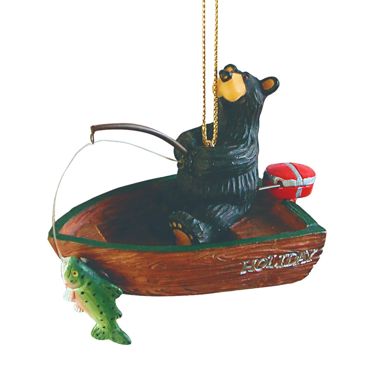 BF Bear Fish Boat Orn DEMDACO