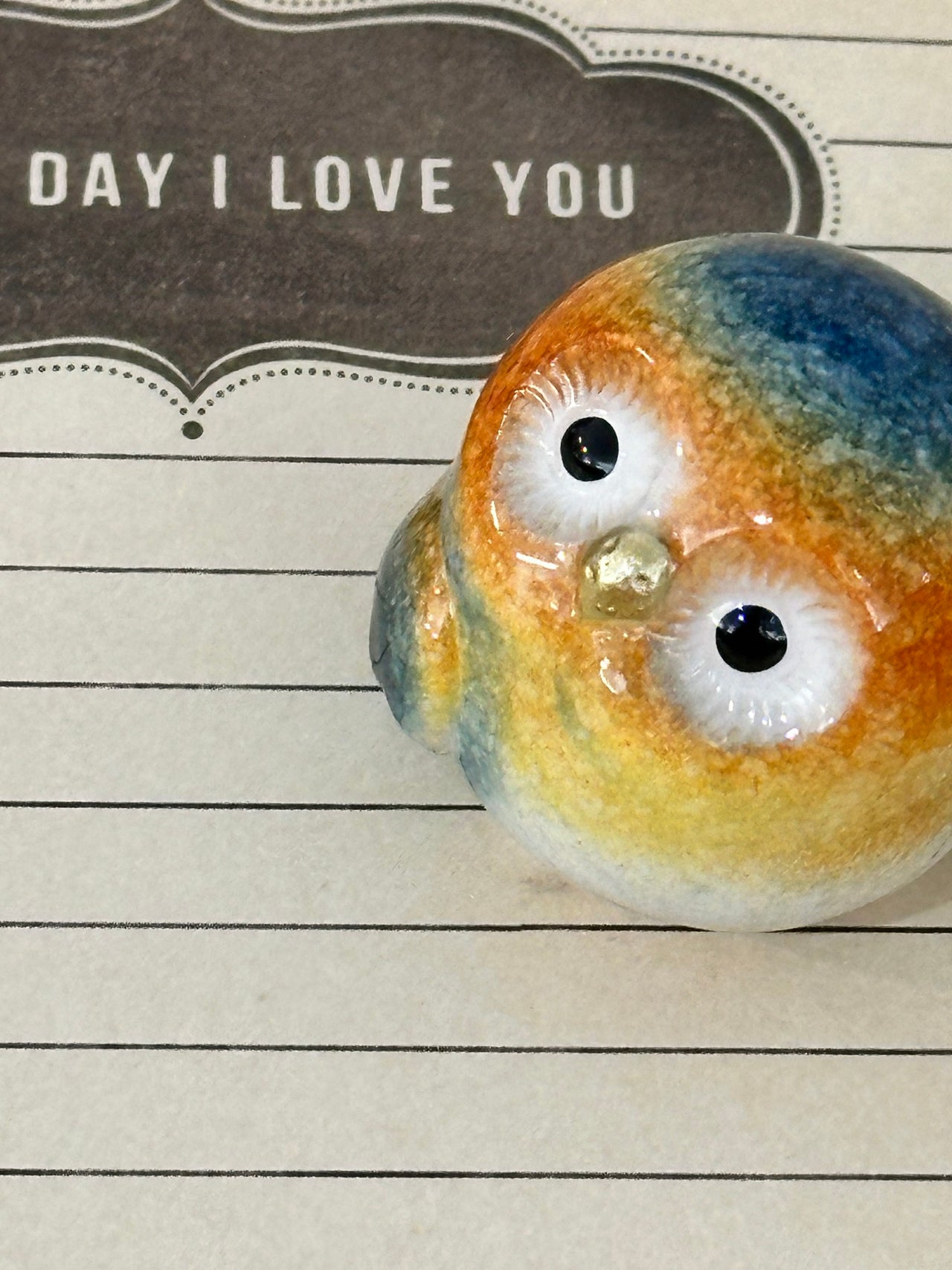 Big Eyed Owl Two’s Company Figurine Yellow