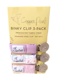 Thumbnail for Binky Clips by Copper Pearl S/3 Carolina Baby aco Burp Cloths Bloom