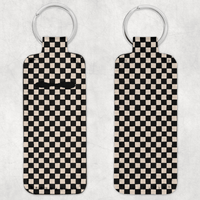 Thumbnail for Black and White Checkered Lip Balm Holder designtwentyfive