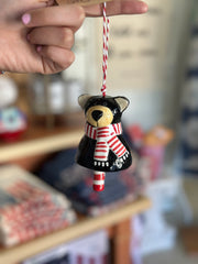 Black Bear Bell Ornament Glory Haus, Inc Christmas Ornament