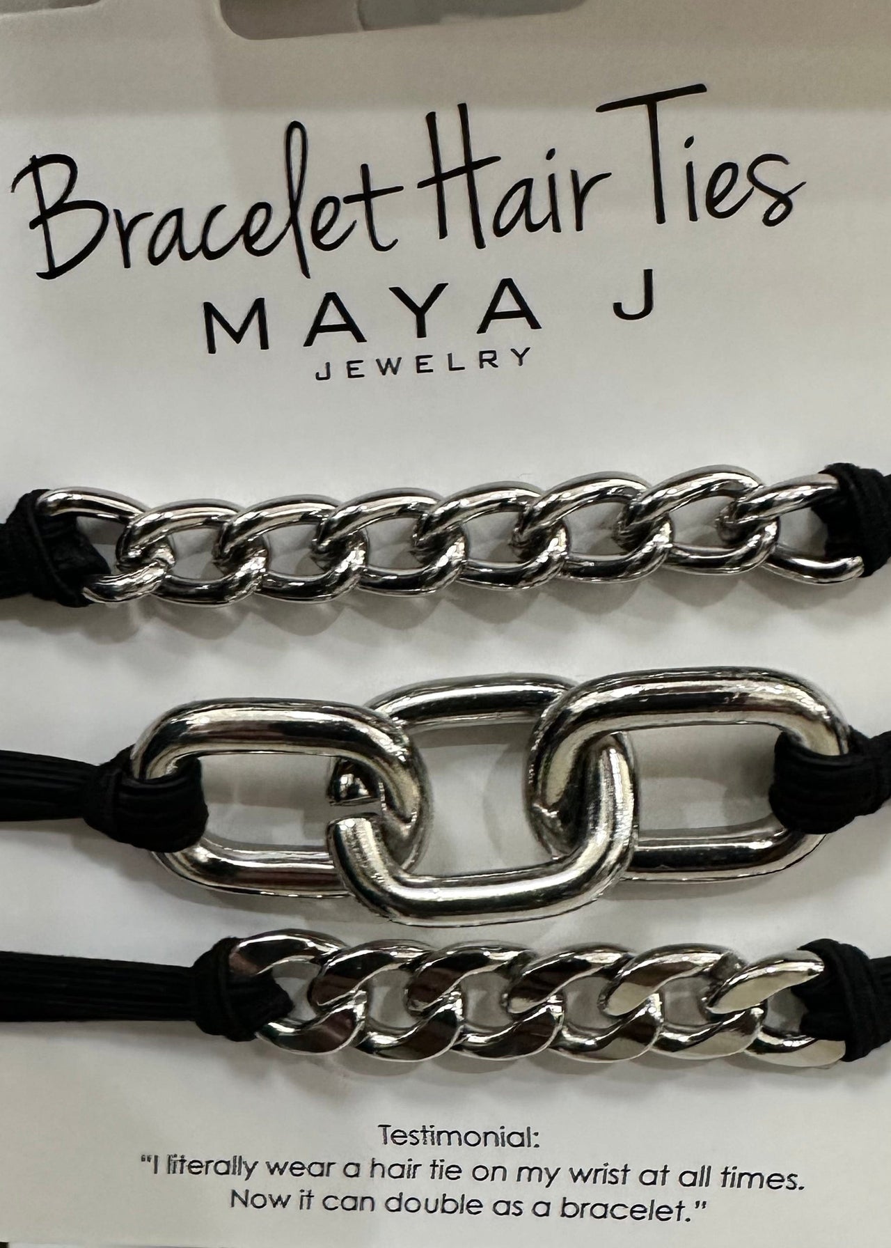 Black Bracelet Hair Ties Maya J Hair Tie