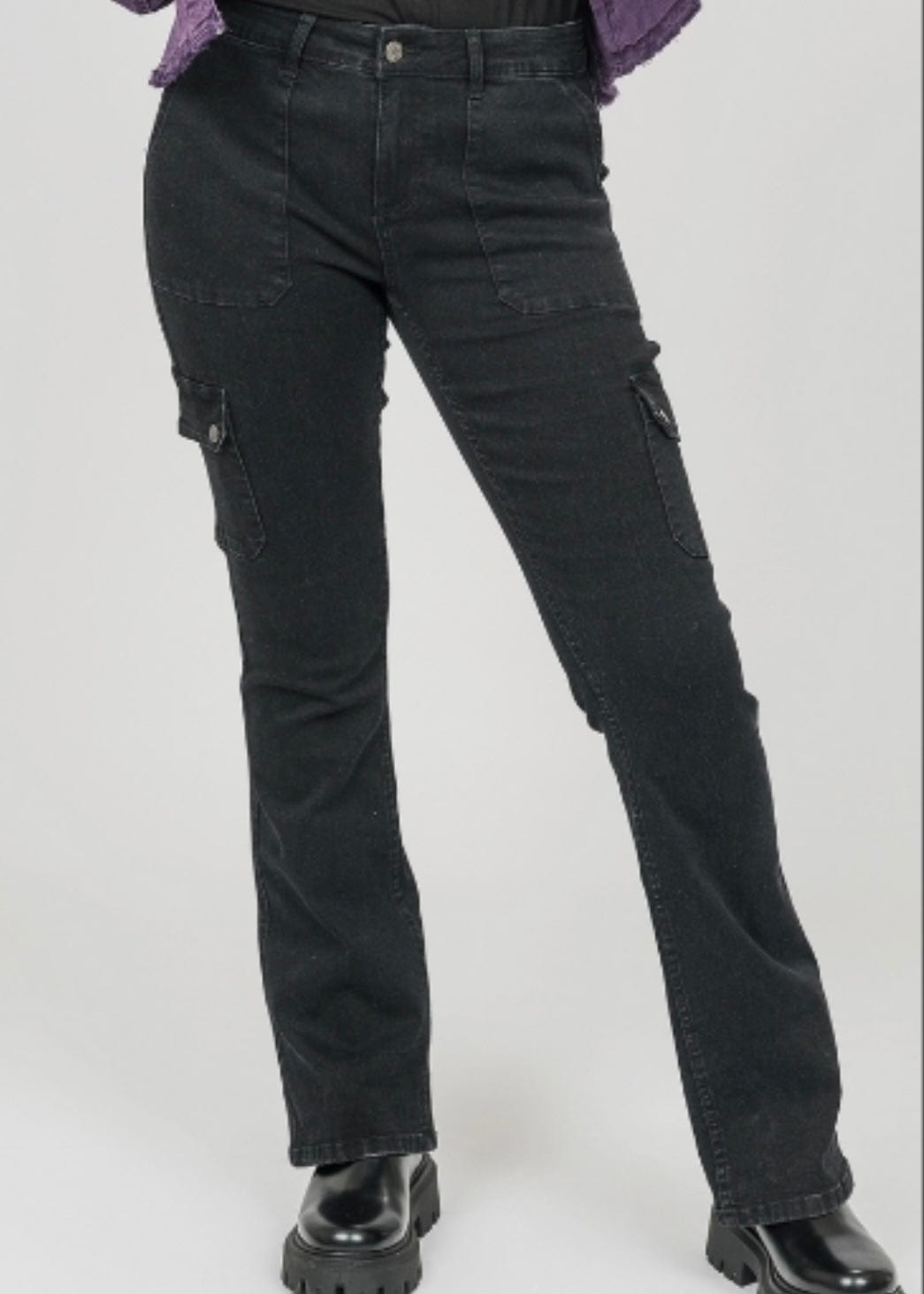 Black Cargo Pant G G Jeans Bootcut