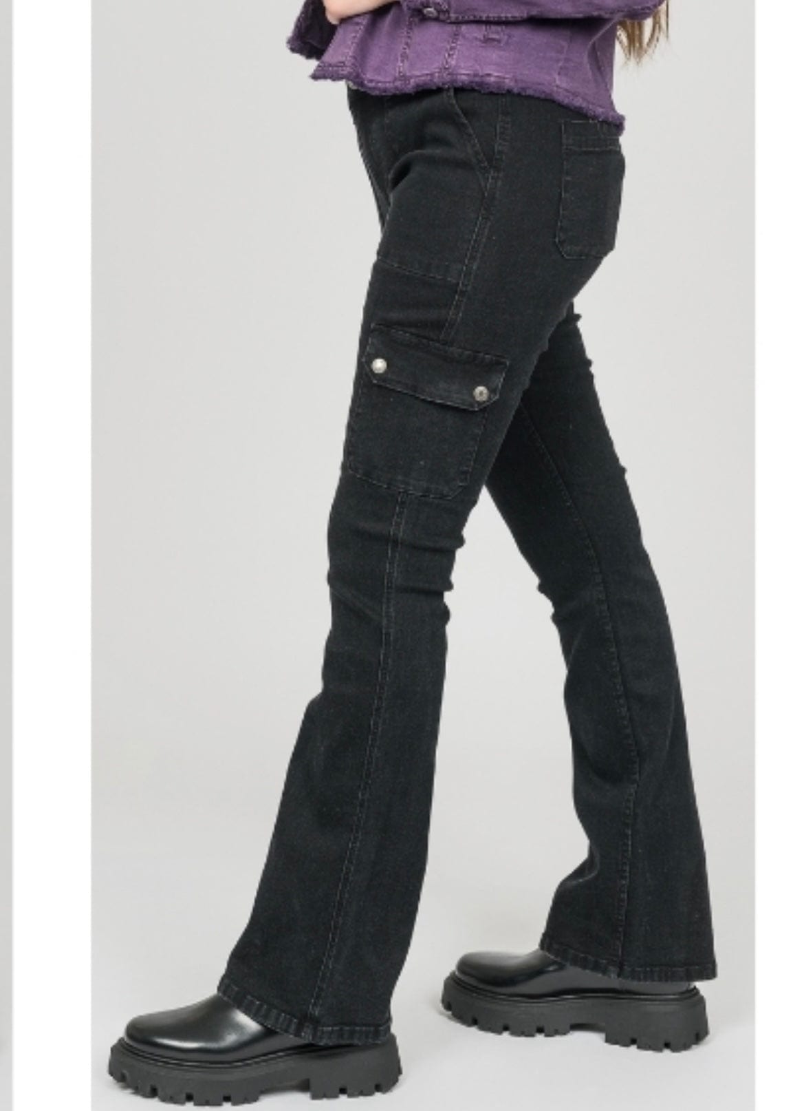 Black Cargo Pant G G Jeans Bootcut