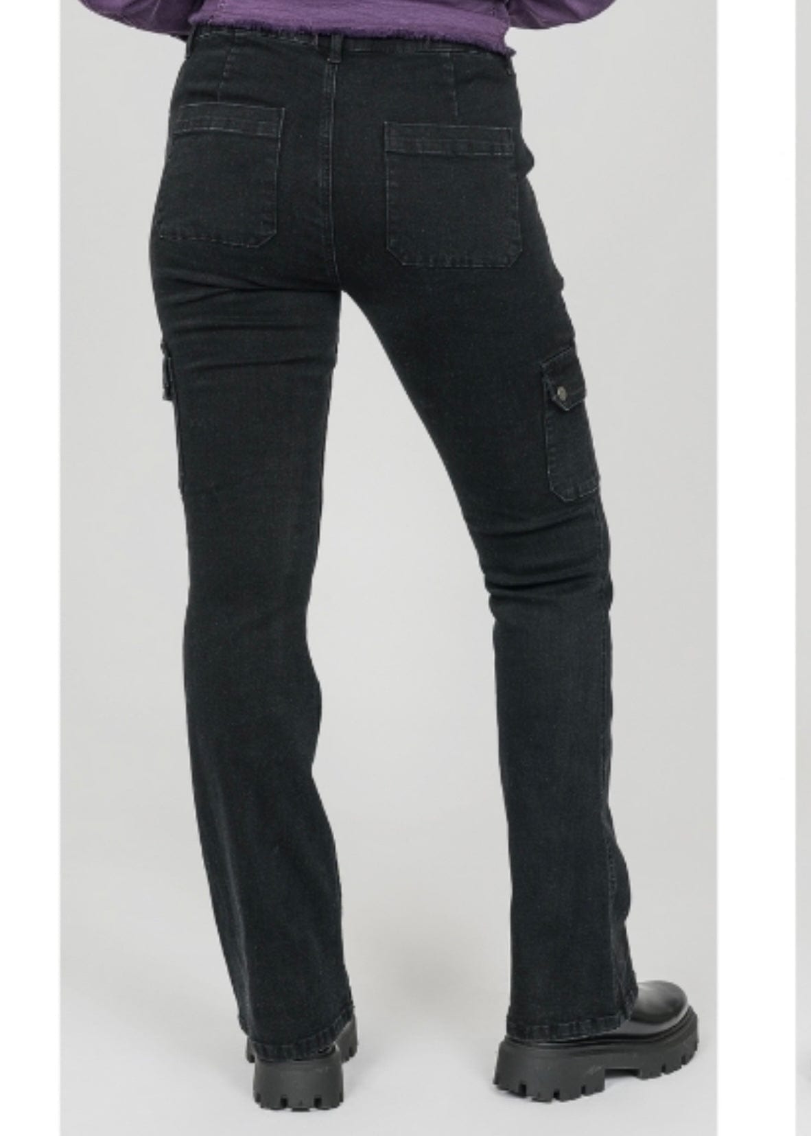 Black Cargo Pant G G Jeans Bootcut