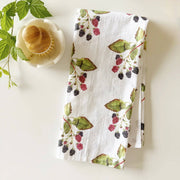 Blackberry cotton flour sack tea towel emily lex studio
