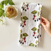 Blackberry cotton flour sack tea towel emily lex studio