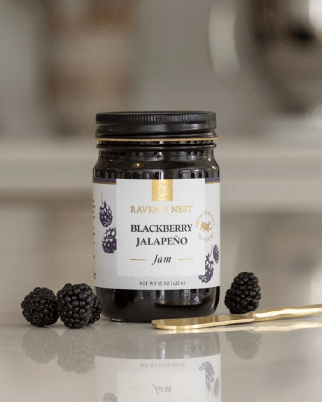 Blackberry Jalapeño Jam - 15 oz. Raven's Nest Gourmet Treat