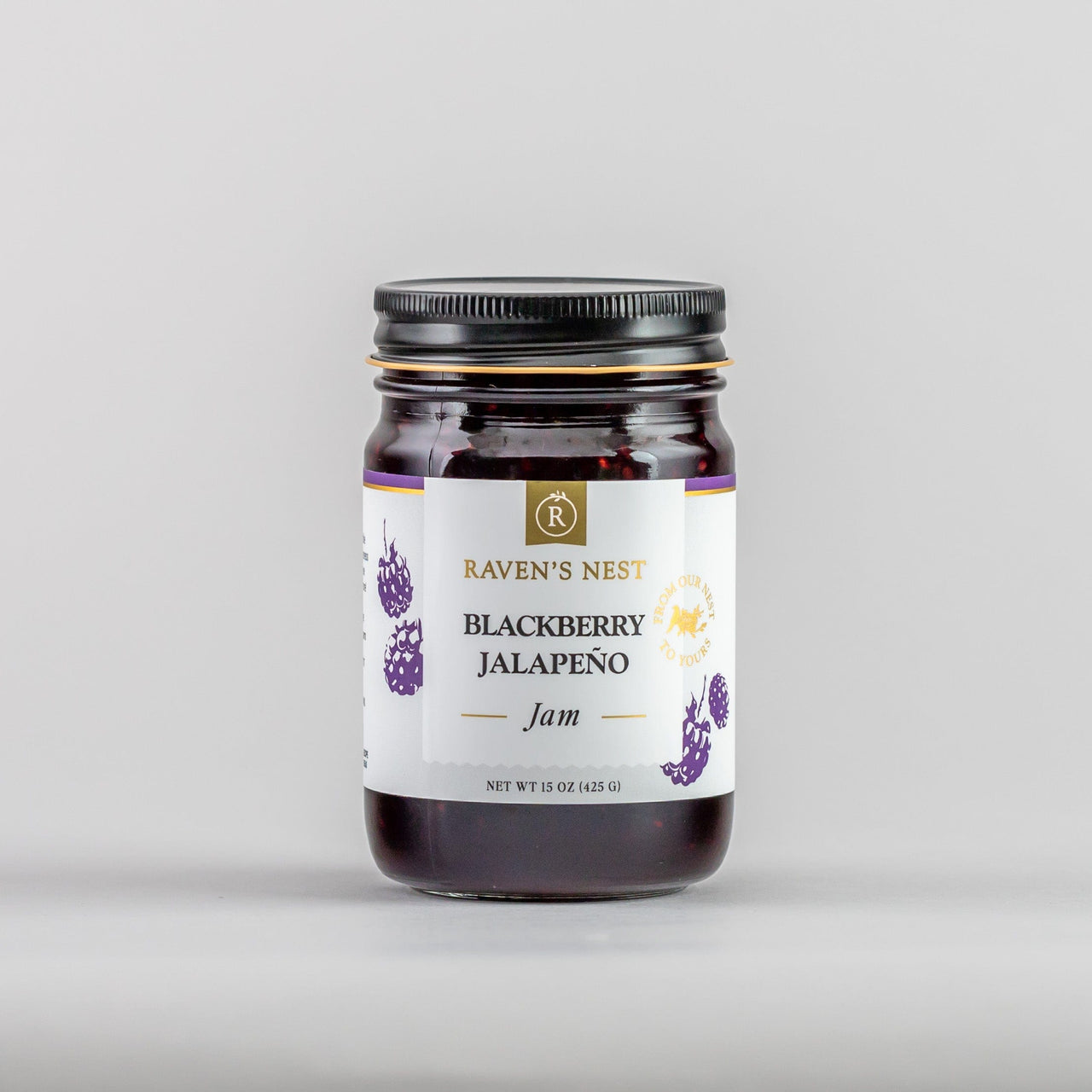 Blackberry Jalapeño Jam - 15 oz. Raven's Nest Gourmet Treat