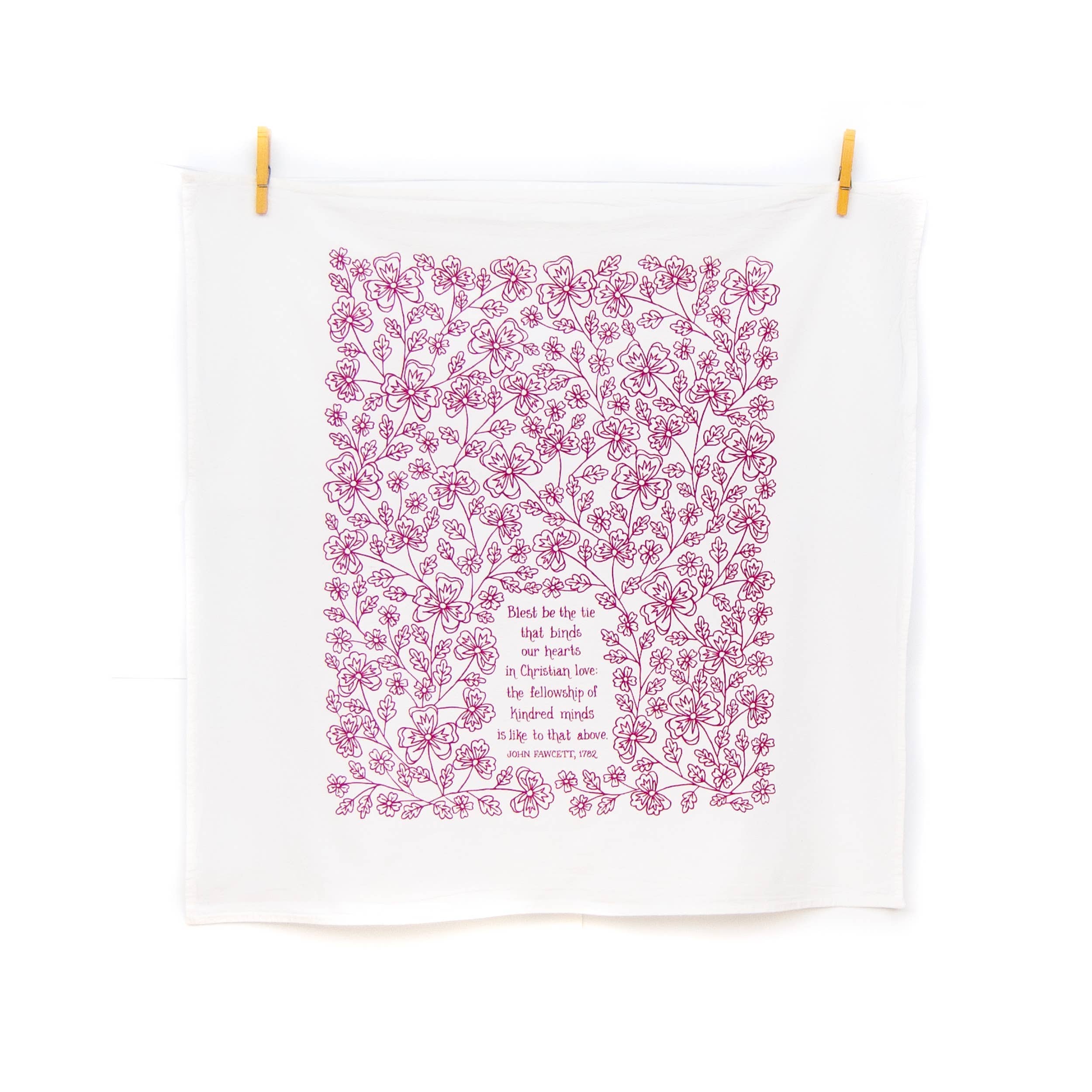 Little Things Studio Blest be the Tie Hymn Tea Towel - Thumbnail 3