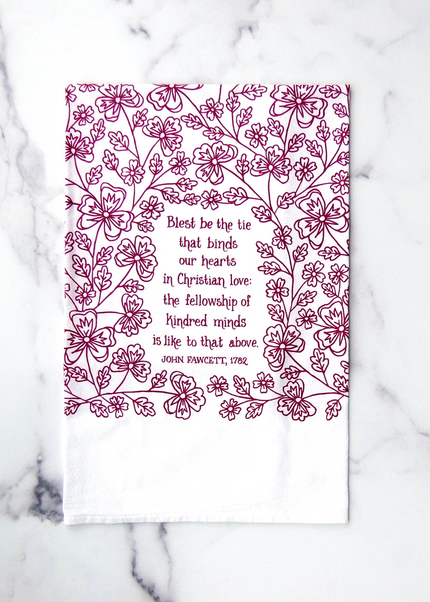 Little Things Studio Blest be the Tie Hymn Tea Towel