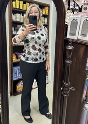 Blossom Bliss 3/4 Sleeve Ruched Top Picadilly Top