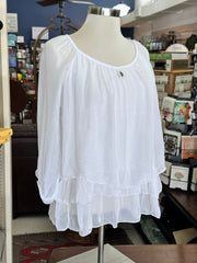 Blouse | Light Feminine White Tempo Paris Casual Top