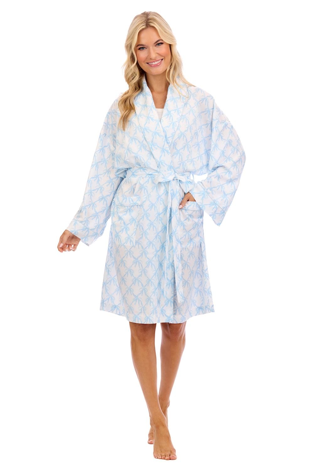 Blue Bow Robe Mud Pie Robe