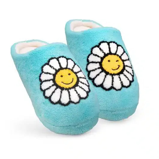 Blue Daisy Winky Face Slipper Amanda Blu Slipper S (6-7)