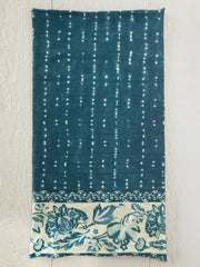 Boho Bandeau, Indigo Shibori Stripes Natural Life Hair Accessory