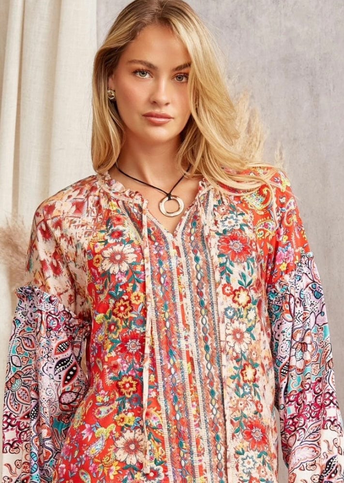 Boho Fall Flourish Top Andree by Unit Casual Top