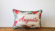 Botanical Poinsettia Hometown Lumbar Pillow, Patrick Little Birdie