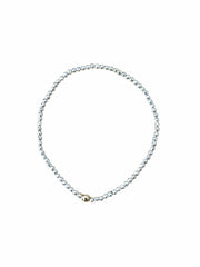 Bright Silver Faceted Hematite 2 mm Bracelet by eNewton e.newton Designs BRACELET